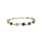 Image 1 of 18K bracelet with mixed gemstones | 17 cm