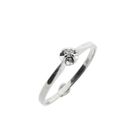 Image 1 of White gold solitaire ring with diamond; 0.025 ct.