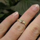 Image 9 of Golden fantasy ring with diamond 0.01 ct.