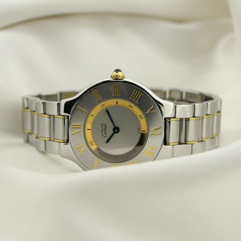 Image 8 of Cartier Must 21; Goud/stalen dames horloge