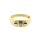 Afbeelding 3 van Bicolor gouden ring met diamant; 0,17 ct. 