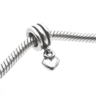 Image 2 of Pandora charm; Silver; Heart Dangle