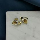 Image 6 of Gold stud earrings with diamonds; 0.12 ct.