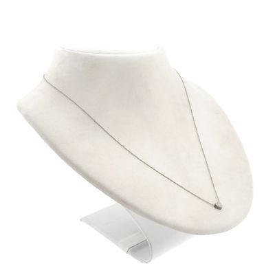 White gold anchor link necklace with fixed pendant Image 2 of White gold anchor link necklace with fixed pendant