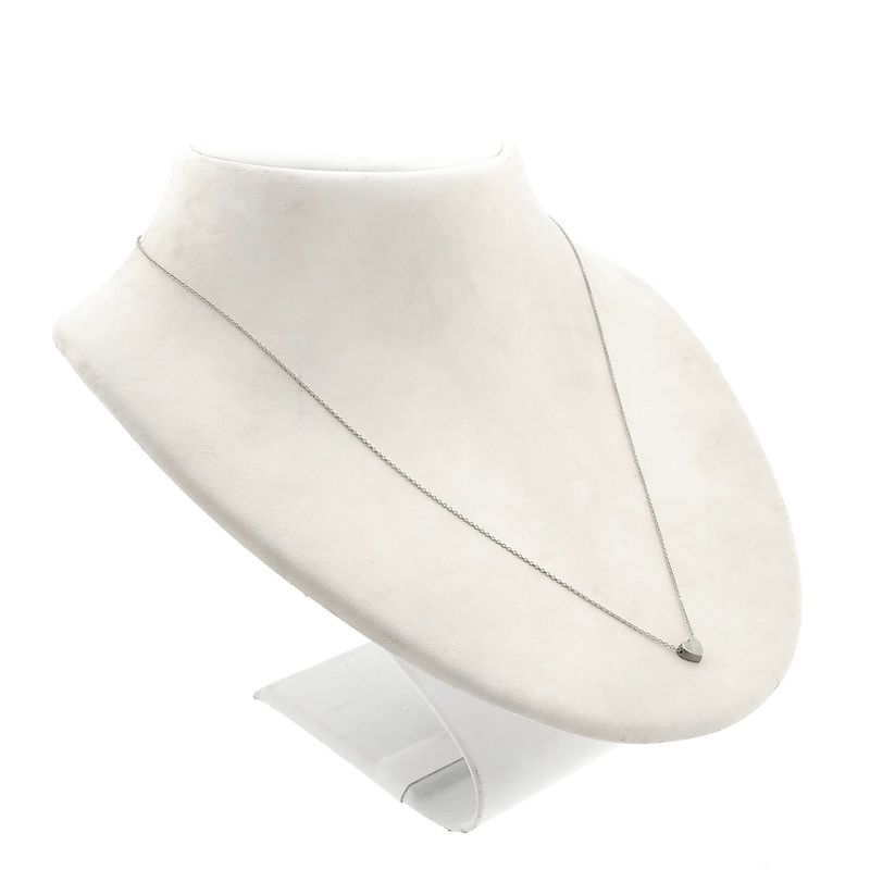 Image 2 of White gold anchor link necklace with fixed pendant