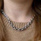 Image 8 of White gold jasseron link necklace