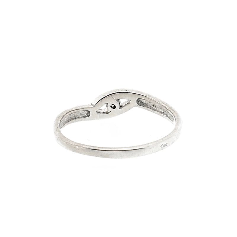 Image 4 of Silver Ring with Zirconia; Size 18