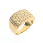 Image 1 of Gold pavé ring with zirconia