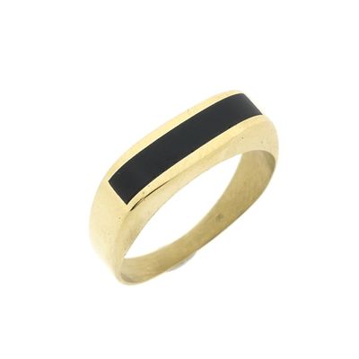 Image 1 of Gold ring with onyx | Men