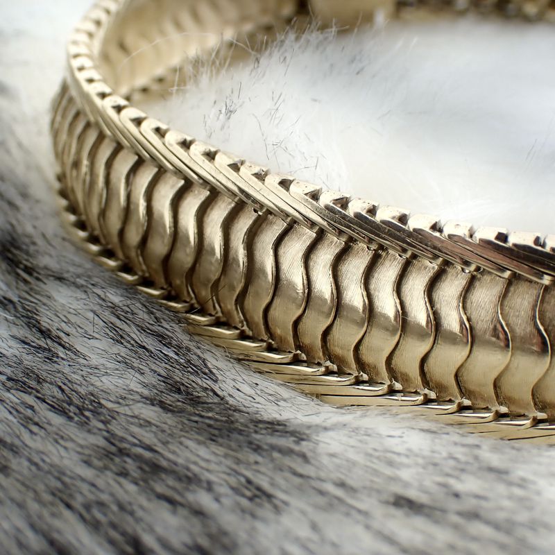 Image 7 of Vintage wide gold bracelet