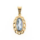 Image 1 of Vintage gold pendant with topaz