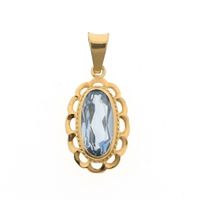 Vintage gold pendant with topaz