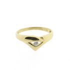 Image 3 of Gold V-shaped ring with zirconia