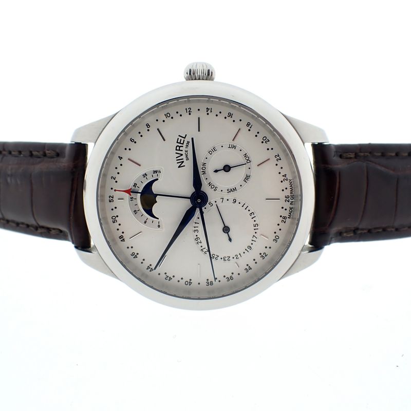 Image 10 of Nivrel Horaire L'Economiste; Automatic watch with moon phase and triple calendar