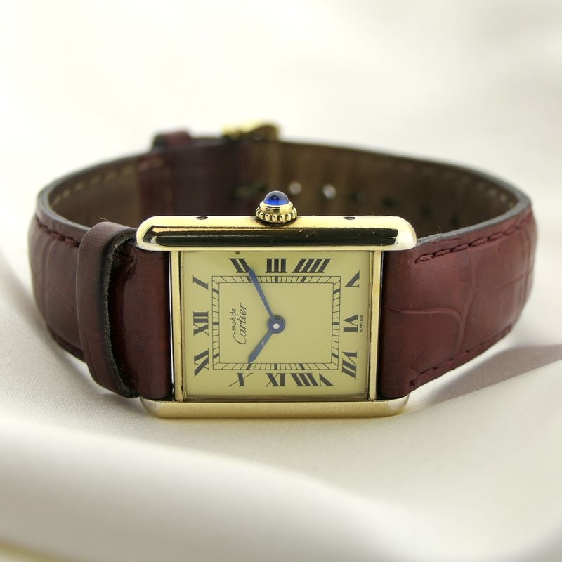 Image 12 of Cartier Tank 'Vermeil' 590005; Unisex horloge