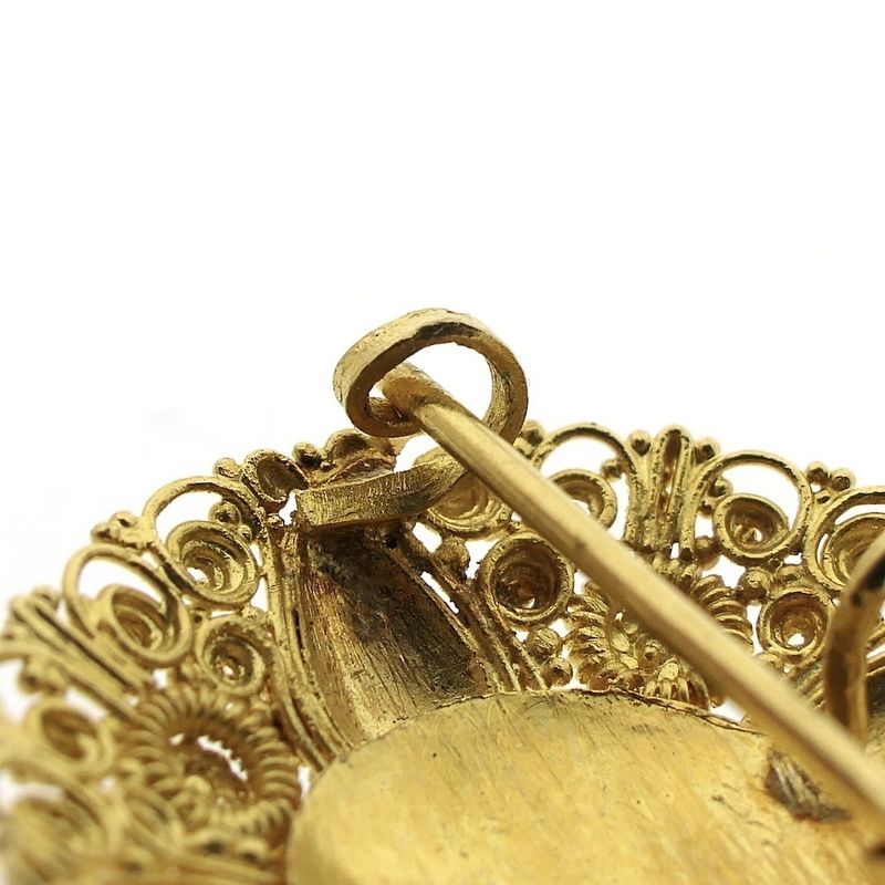 Image 5 of 22 carat gold oriental pendant/brooch with ruby