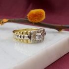Image 2 of Two-tone gold Rolex president band ring with diamond | 0.45 ct.