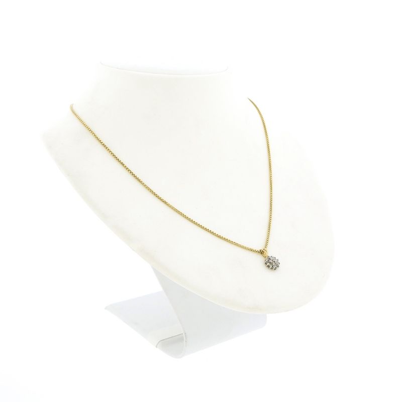 Image 3 of Two-tone gold pendant with diamonds | 0.19 ct.