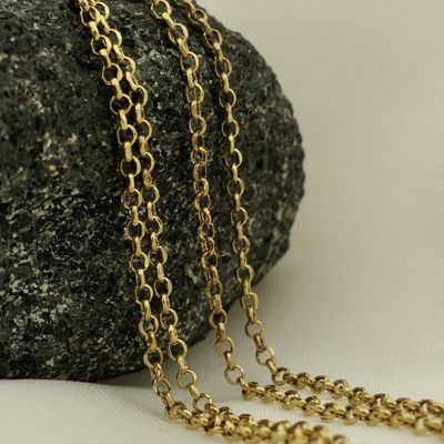 Image 2 of 21 carat gold jasseron link chain | 61 cm
