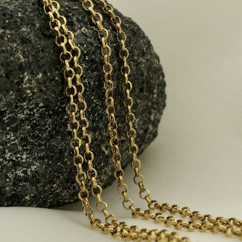 Image 2 of 21 carat gold jasseron link chain | 61 cm