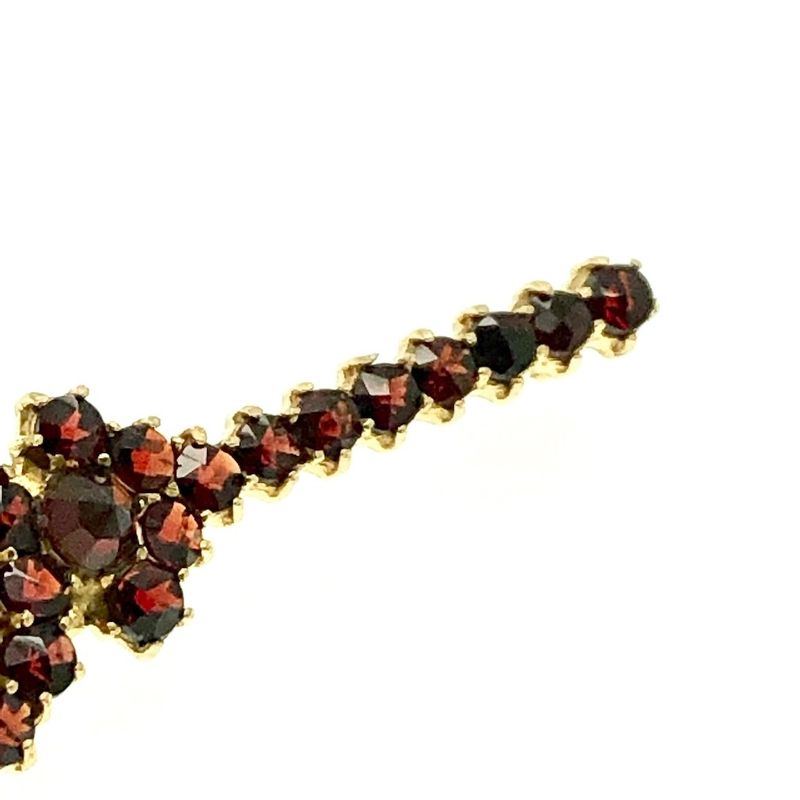 Image 4 of Vintage gold brooch with garnet stones