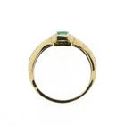 Image 5 of Gold ring with emerald and diamond | 0.32 ct.