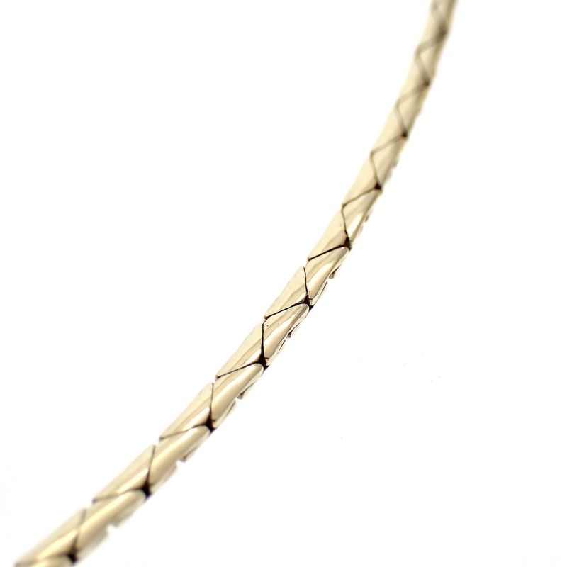 Image 4 of Gold necklace with fixed diamond pendant; 0.07 ct.