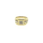 Image 3 of 18K Two-tone diamond ring; 0.12 ct. | Men's