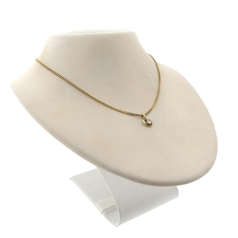 Image 5 of Gold pendant of a heart with zirconia