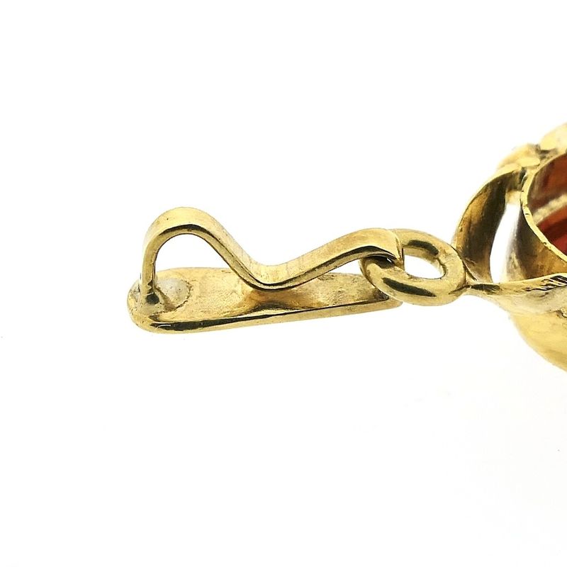 Image 6 of Vintage gold pendant with citrine