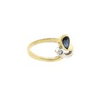 Image 5 of Two-tone gold ring with sapphire and diamond | 0.03 ct.