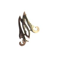 Gold letter brooch; letter M-W | Vintage