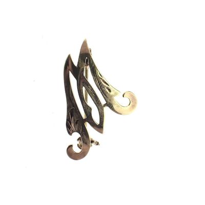 Gold letter brooch; letter M-W | Vintage Image 1 of Gold letter brooch; letter M-W | Vintage