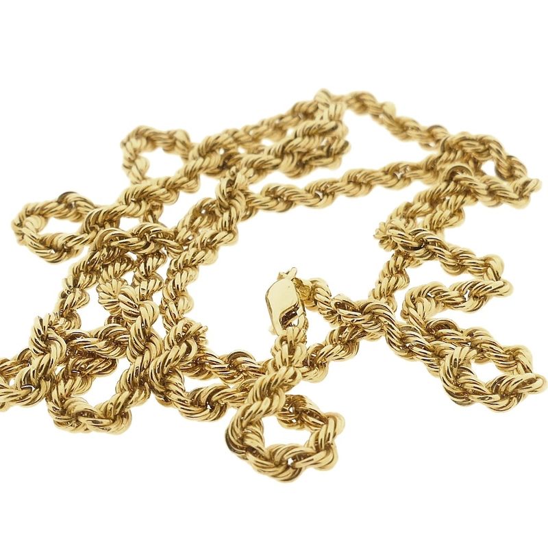 Image 6 of 18K Gold Twisted Link Chain | 61 cm