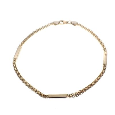 Image 1 of Gold bar link bracelet