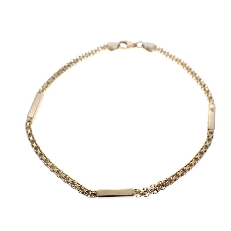 Image 1 of Gold bar link bracelet