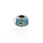 Image 1 of Pandora charm; Silver; Blue Sky Murano glass