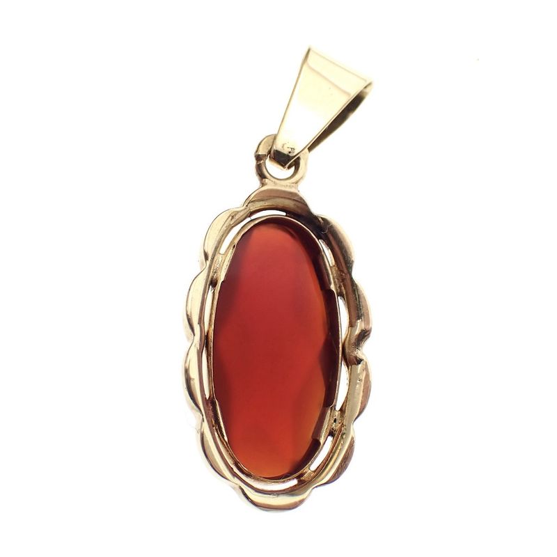Image 5 of Gold pendant with carnelian | Vintage/antique