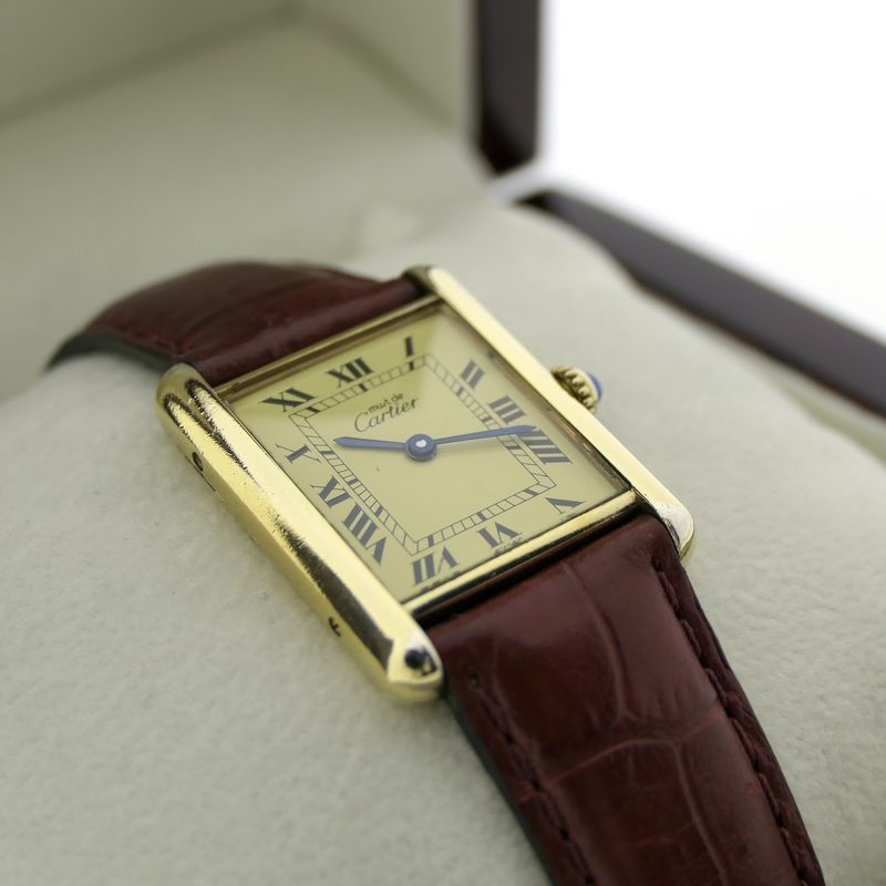 Image 16 of Cartier Tank 'Vermeil' 590005; Unisex horloge