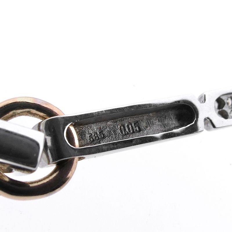 Image 5 of Two-tone gold pendant with diamond; 0.05 ct.