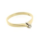 Image 2 of Gold solitaire ring with diamond; 0.025 ct.