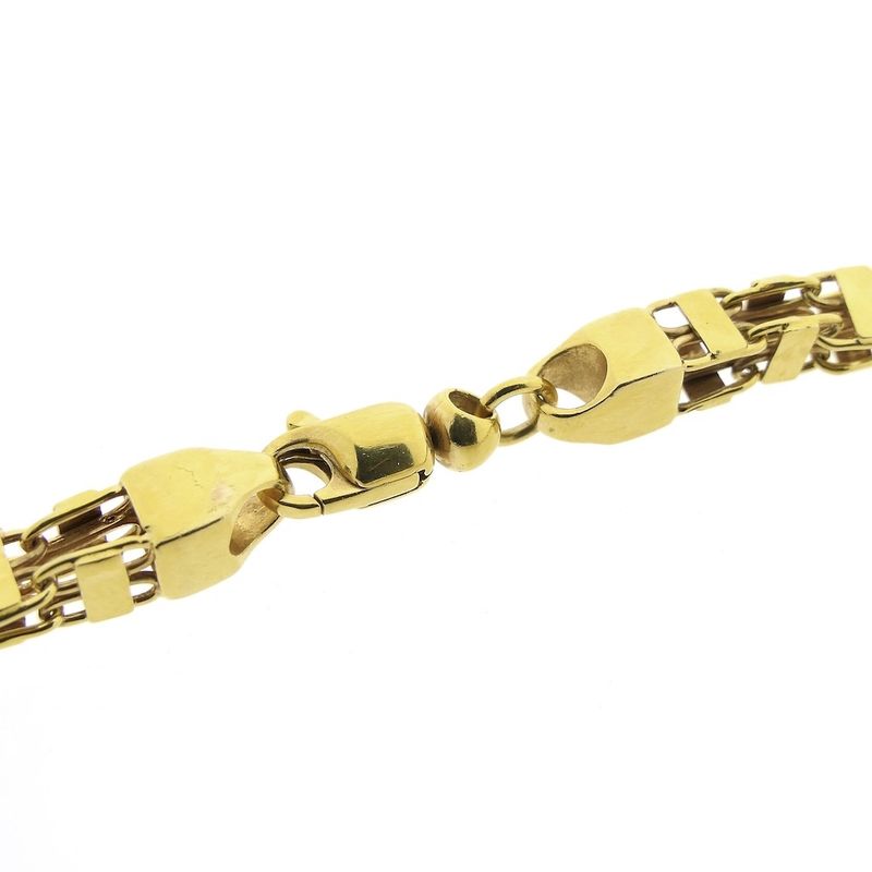 Image 6 of Long gold men's necklace with zirconia; Magnum chain