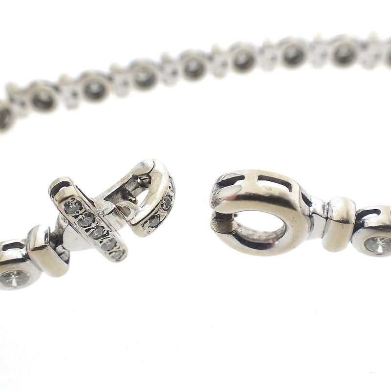 Image 5 of 18K white gold tennis bracelet with 1.23 ct. diamond | 19 cm
