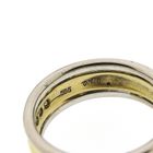 Image 6 of Bicolor wide gold ring with diamond; 0.10 ct.