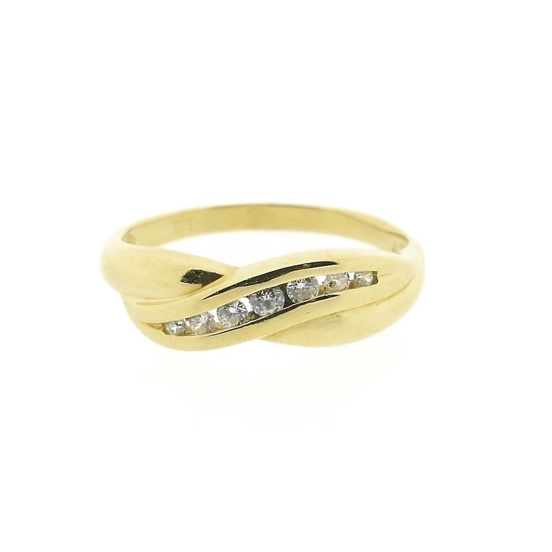 Image 3 of Gold subtle ring with zirconia