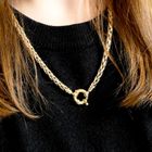 Image 10 of Bicolor Gold Fox Tail Link Necklace