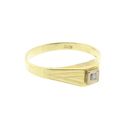 Image 4 of Gold solitaire ring with diamond; 0.025 ct.