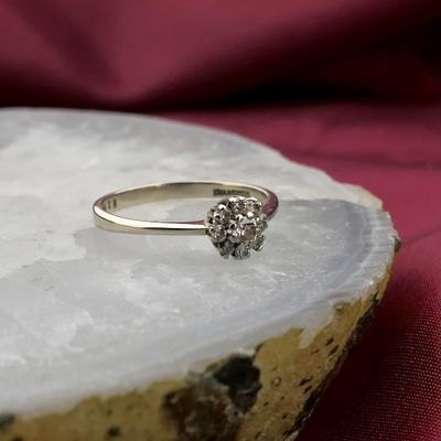 White gold entourage ring with 0.25 ct. diamond | Diamonde Image 2 of White gold entourage ring with 0.25 ct. diamond | Diamonde