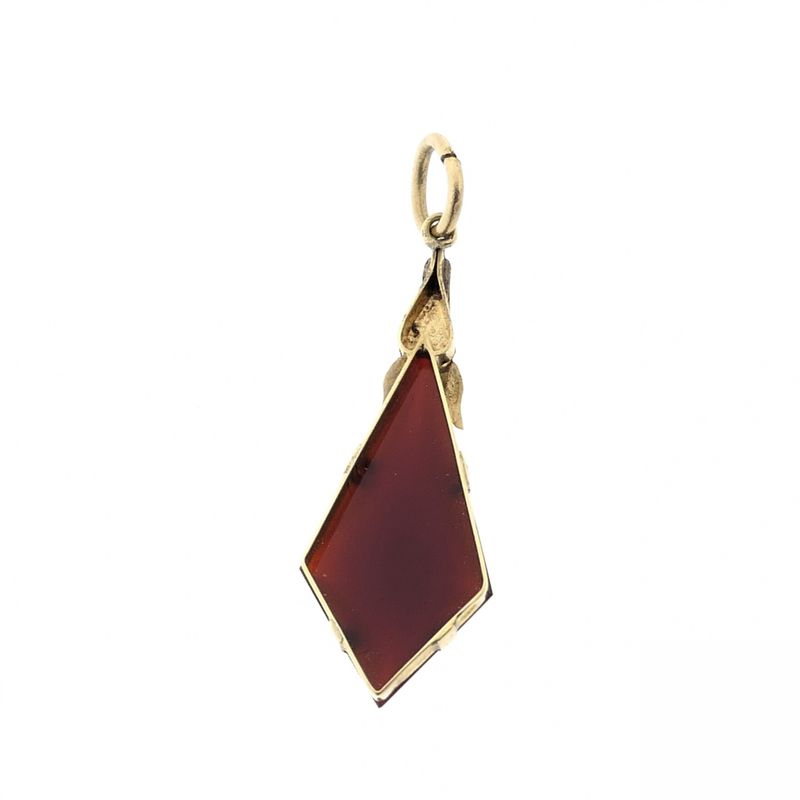 Image 6 of Gold pendant with carnelian | Vintage
