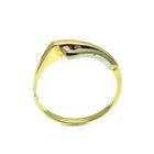 Image 3 of Two-tone gold solitaire ring with 0.03 ct diamond.